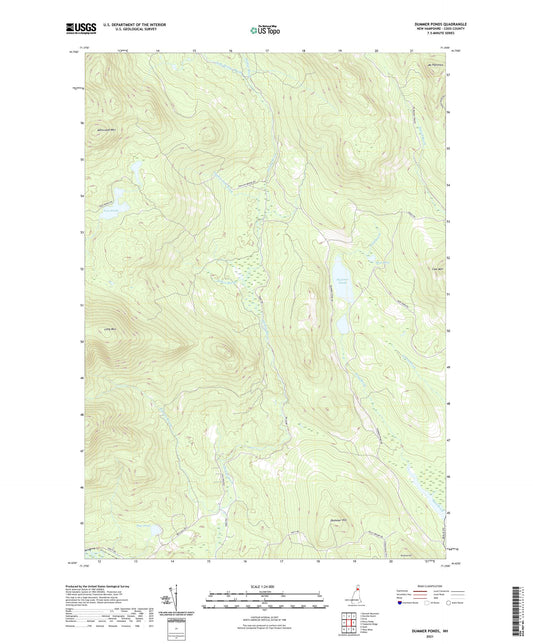 Dummer Ponds New Hampshire US Topo Map Image