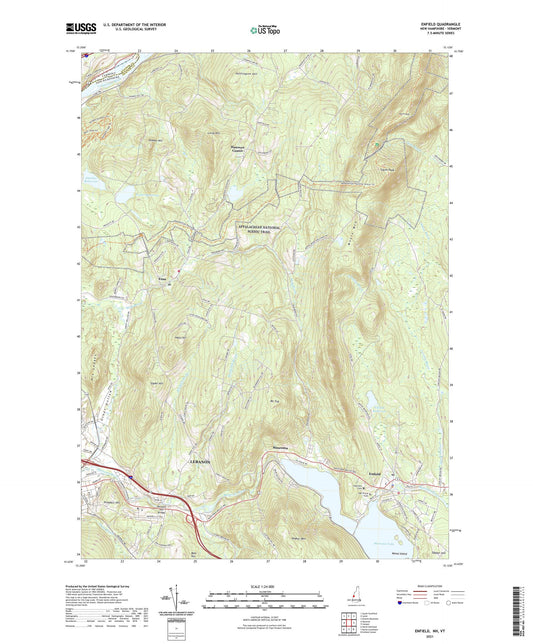 Enfield New Hampshire US Topo Map Image