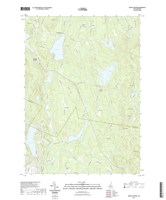 Enfield Center New Hampshire US Topo Map Image