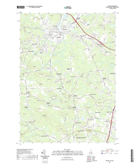 Exeter New Hampshire US Topo Map Image