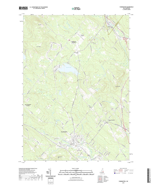 Farmington New Hampshire US Topo Map Image