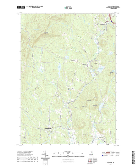 Grantham New Hampshire US Topo Map Image