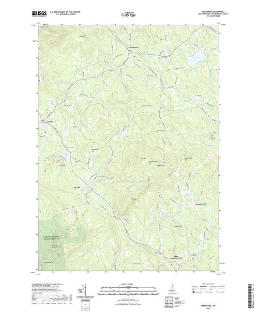 Greenfield New Hampshire US Topo Map Image