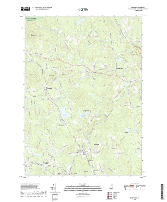 Greenville New Hampshire US Topo Map Image