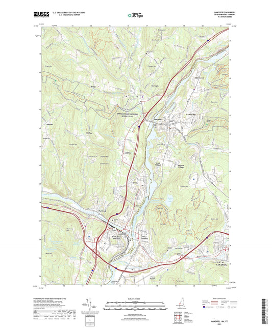 Hanover New Hampshire US Topo Map Image