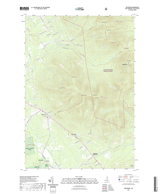 Jefferson New Hampshire US Topo Map Image