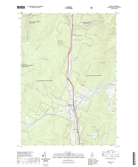 Lincoln New Hampshire US Topo Map Image