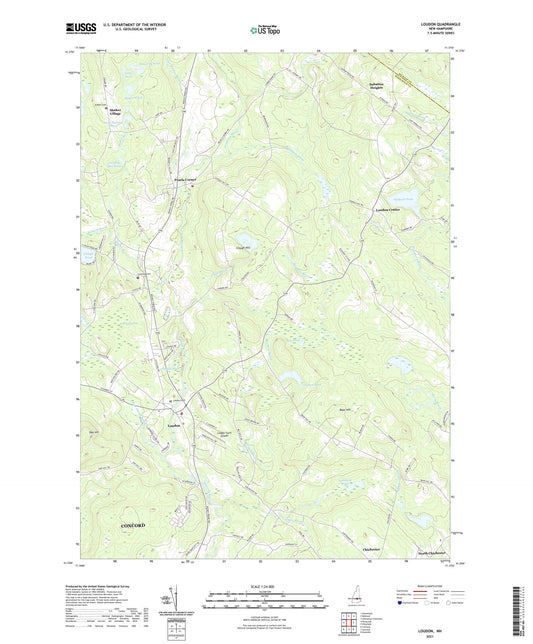 Loudon New Hampshire US Topo Map Image