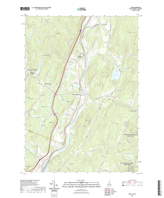 Lyme New Hampshire US Topo Map Image