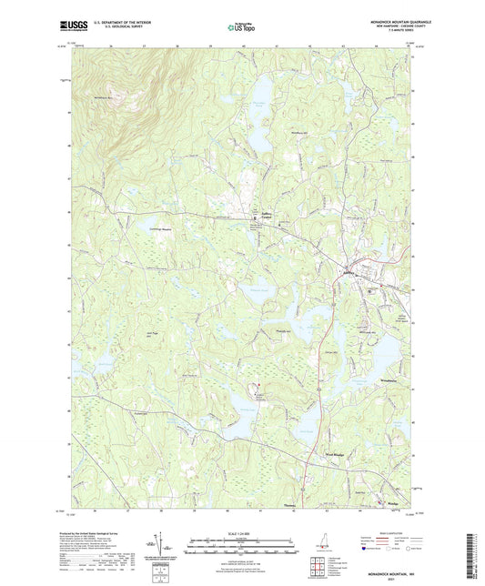 Monadnock Mountain New Hampshire US Topo Map Image