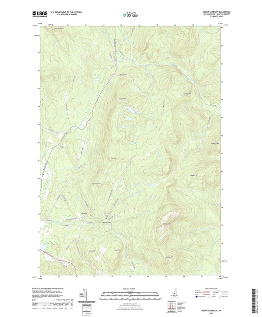 Mount Cardigan New Hampshire US Topo Map Image