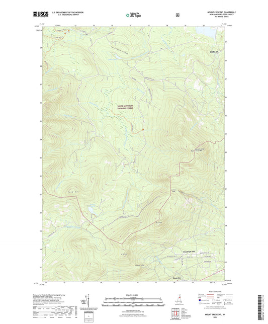 Mount Crescent New Hampshire US Topo Map Image