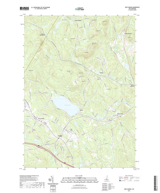 New London New Hampshire US Topo Map Image