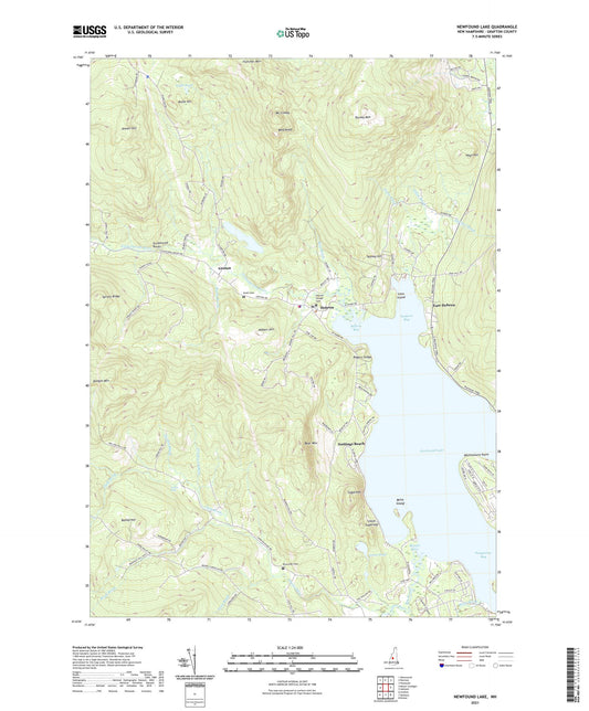 Newfound Lake New Hampshire US Topo Map Image