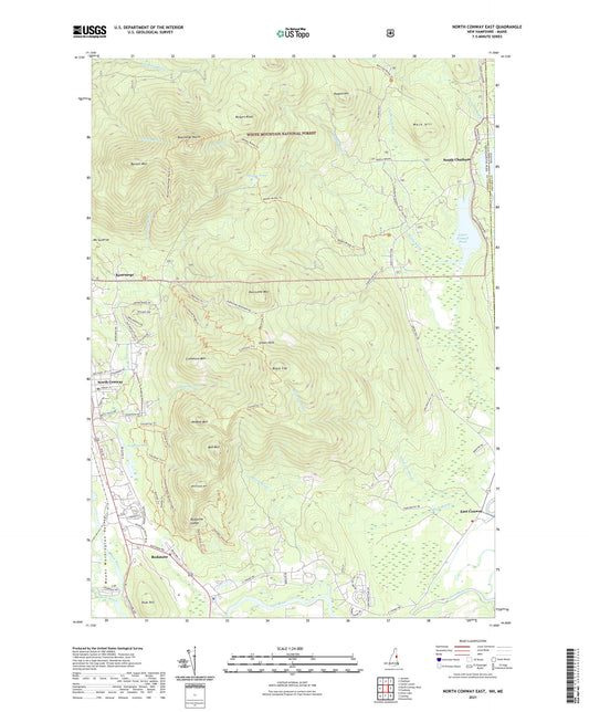 North Conway East New Hampshire US Topo Map Image