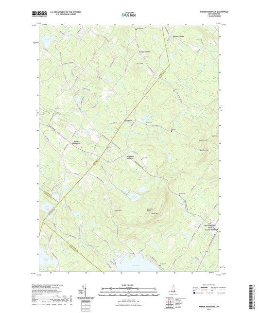 Parker Mountain New Hampshire US Topo Map Image