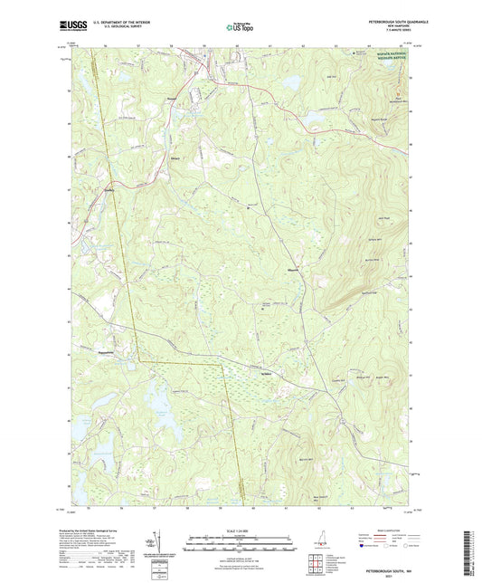 Peterborough South New Hampshire US Topo Map Image