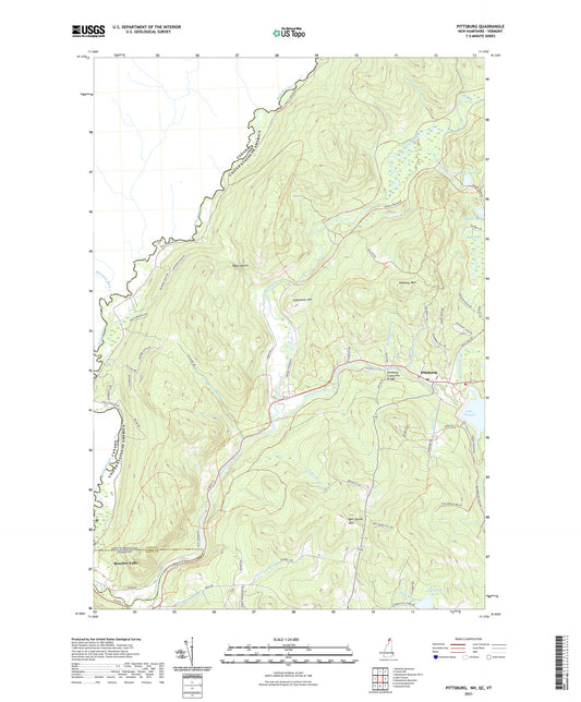 Pittsburg New Hampshire US Topo Map Image