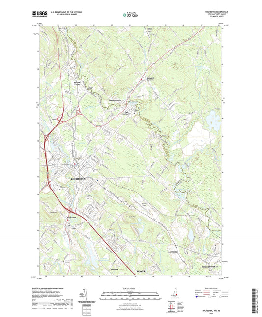 Rochester New Hampshire US Topo Map Image