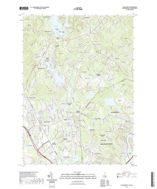 Salem Depot New Hampshire US Topo Map Image