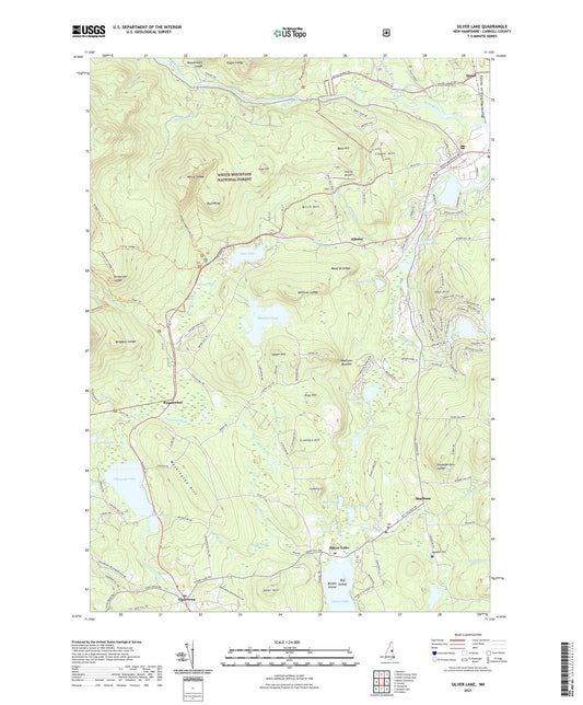 Silver Lake New Hampshire US Topo Map Image