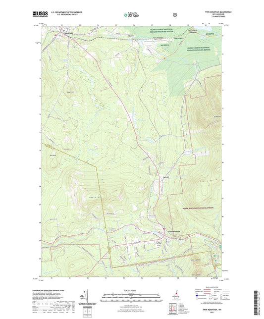 Twin Mountain New Hampshire US Topo Map Image