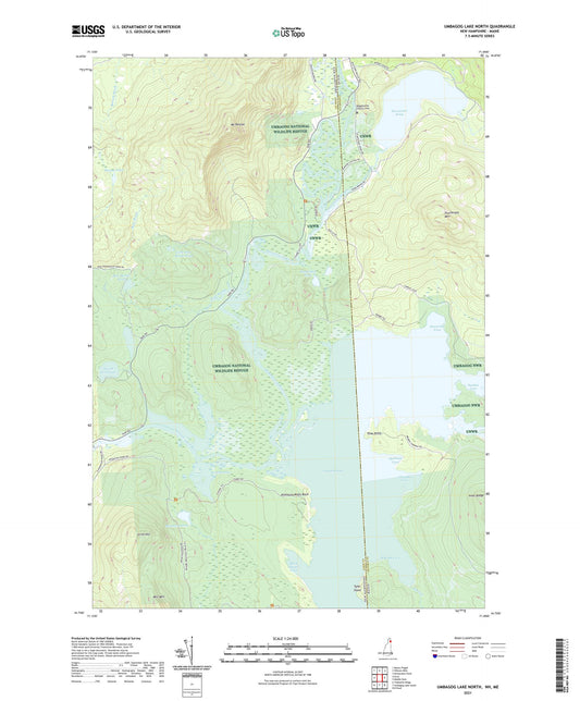 Umbagog Lake North New Hampshire US Topo Map Image