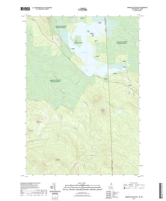 Umbagog Lake South New Hampshire US Topo Map Image