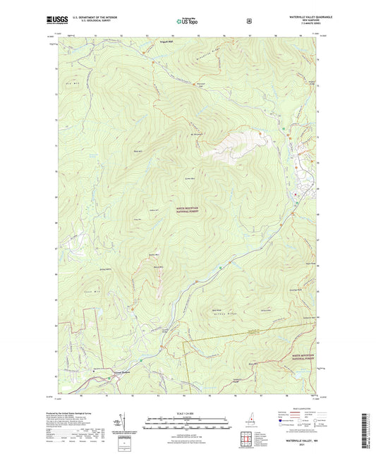Waterville Valley New Hampshire US Topo Map Image