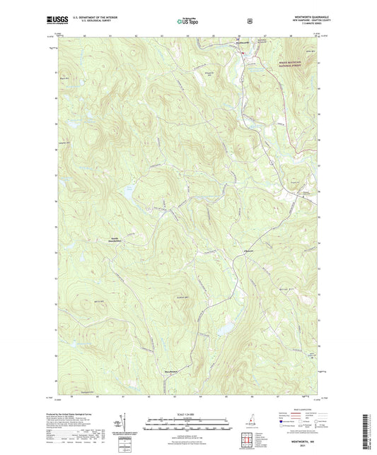Wentworth New Hampshire US Topo Map Image