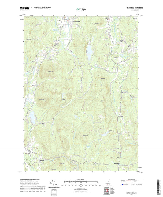West Swanzey New Hampshire US Topo Map Image