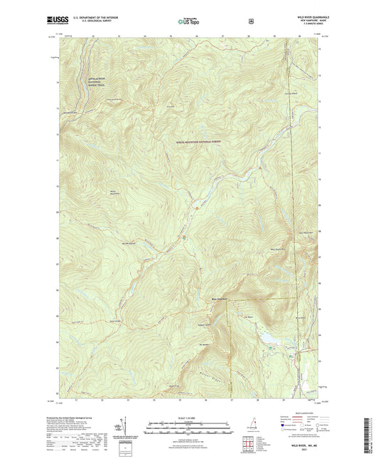 Wild River New Hampshire US Topo Map Image