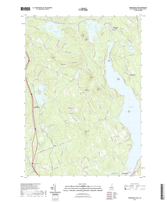 Winnisquam Lake New Hampshire US Topo Map Image