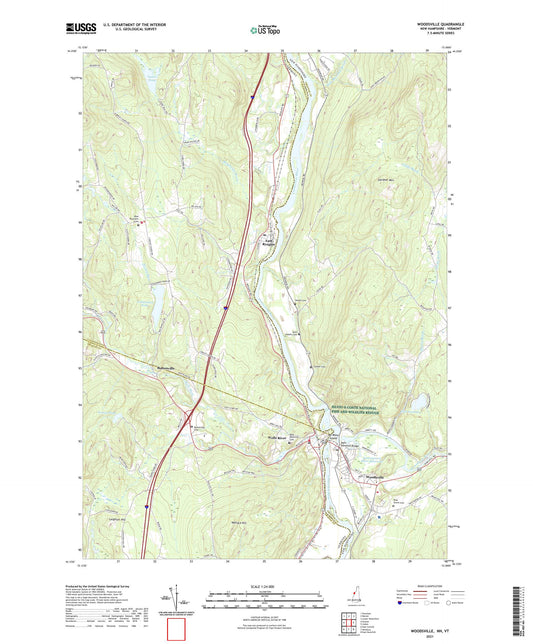 Woodsville New Hampshire US Topo Map Image