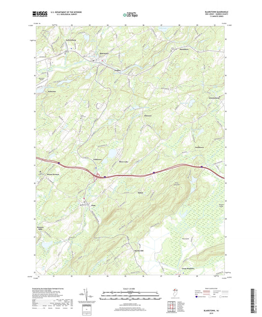 Blairstown New Jersey US Topo Map Image