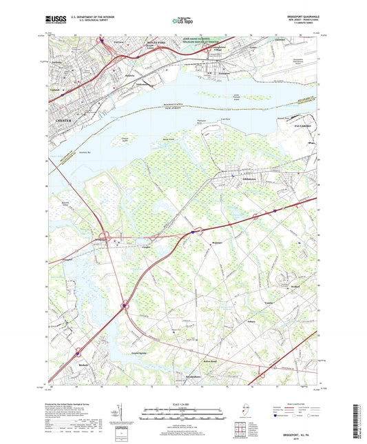 Bridgeport New Jersey US Topo Map Image