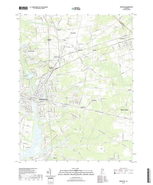 Bridgeton New Jersey US Topo Map Image