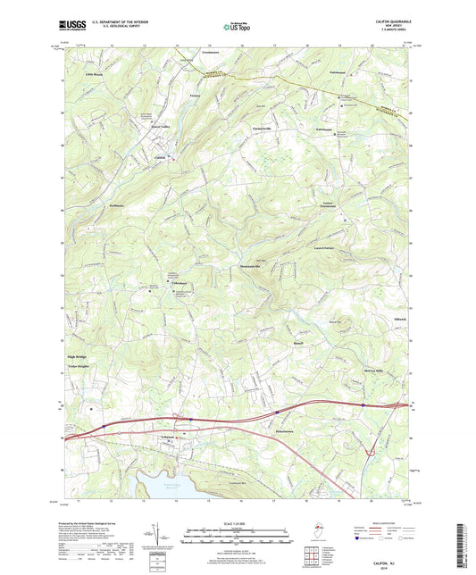 Califon New Jersey US Topo Map Image