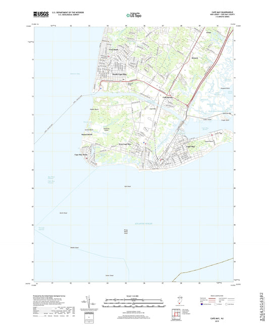 Cape May New Jersey US Topo Map Image