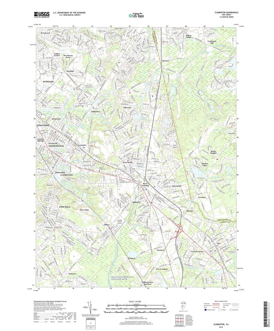 Clementon New Jersey US Topo Map Image