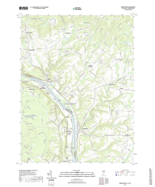 Frenchtown New Jersey US Topo Map Image