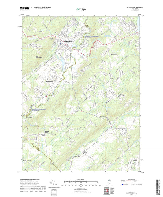 Hackettstown New Jersey US Topo Map Image