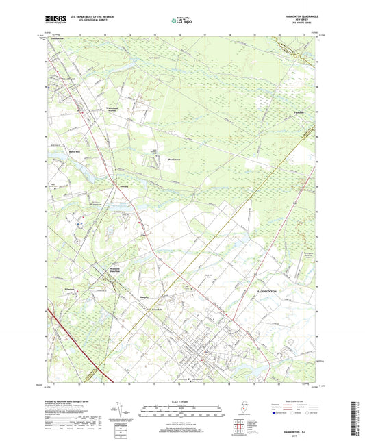 Hammonton New Jersey US Topo Map Image