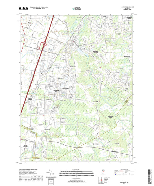 Jamesburg New Jersey US Topo Map Image