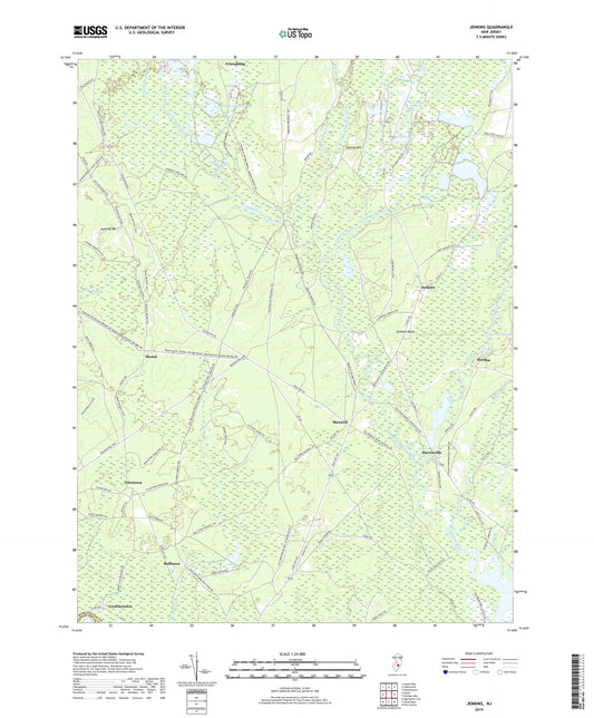 Jenkins New Jersey US Topo Map Image