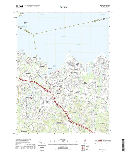 Keyport New Jersey US Topo Map Image