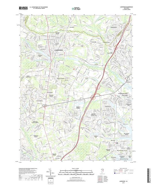 Lakewood New Jersey US Topo Map Image