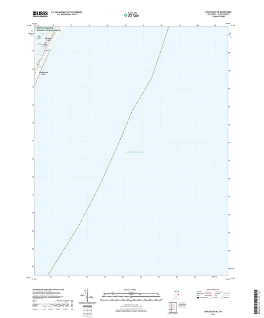 Long Beach NE New Jersey US Topo Map Image