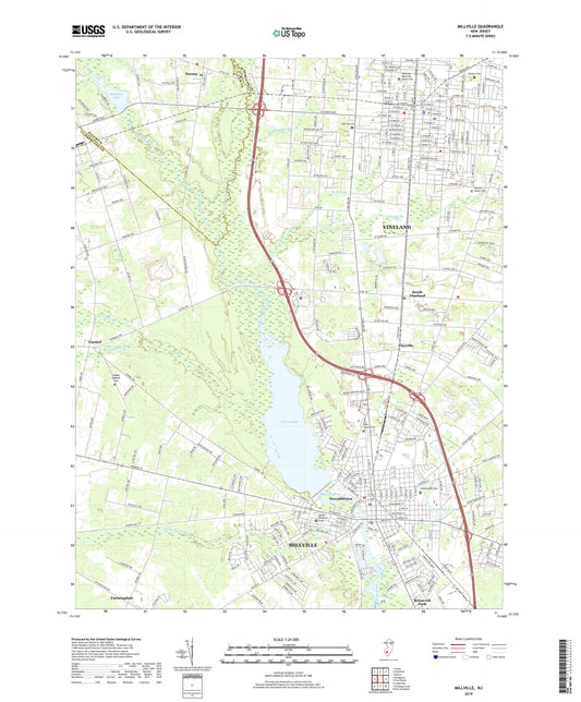 Millville New Jersey US Topo Map Image