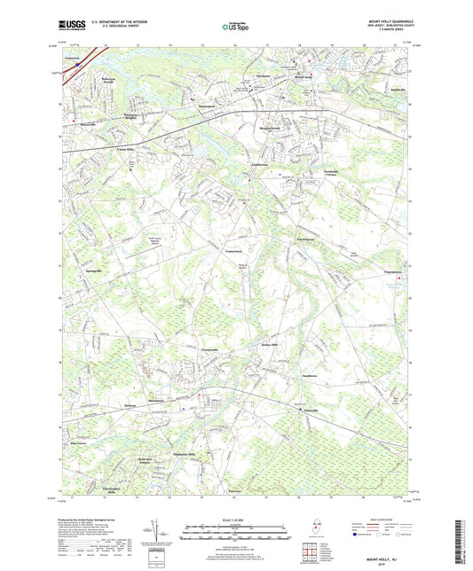 Mount Holly New Jersey US Topo Map Image